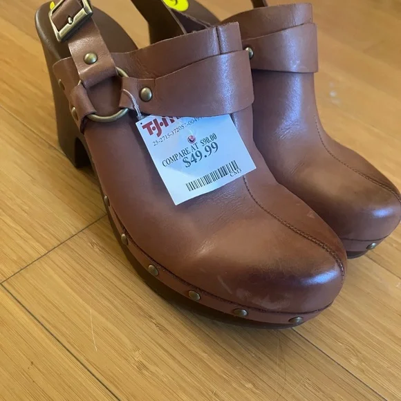 Kork-Ease Women's Brown Leather Dressy Clogs Mules /NWT sz 9 - Picture 4 of 9